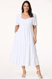  Cato Fashions | Cato Plus Size Solid Tiered Smocked Dress