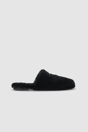 ANINE BING Shearling Mules - Black