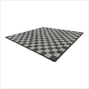 Two Car Garage Floor Tile Mat / Pad (Black / Grey)