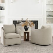 Holl Performance Fabric Upholstered Swivel Chair