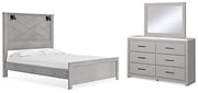 Cottonburg Queen Panel Bed with Mirrored Dresser
