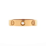 Love Wedding Band 1 Diamond Ring 18K Yellow Gold with Diamond