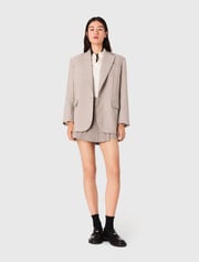 Rhinestone striped suit blazer