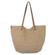 Faye Large Tote - Hand Crochet - Bamboo Static