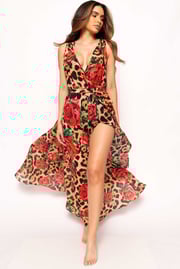 Jungle Roses Maxi Dress