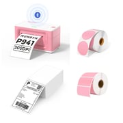 MUNBYN Bluetooth Thermal Label Printer P941B Starter Kit | Pink