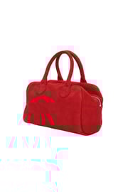 Marge Sherwood Soft Bowling Bag - Red Suede on Garmentory