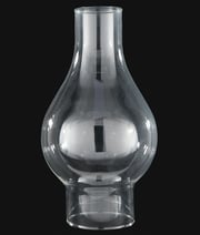 3" Fitter,  9-1/4" Tall Clear Chimney, Large Bulge (57964)