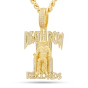 Death Row Records x King Ice - Solid Gold Iced Logo Necklace