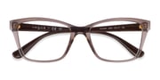Vogue Eyewear VO5420 - Rectangle Transparent Cherry Frame Glasses For Women | Eyebuydirect