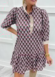 Burke Flower + Stripe Dress