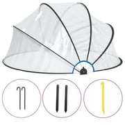 vidaXL Pool Dome Transparent PVC, Fiberglass Large Collapsible