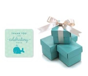 Boy Whale Nautical Baby Shower Favor Box DIY Party Favors Kit