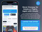 OneAir Premium Plan: Lifetime Subscription (Save Big on Flights, Hotels & More)