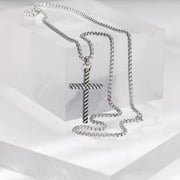 Adams Rope Cross Necklace for Men