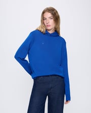 Womens DNA Regenerative Merino Wool Hoodie—earth blue