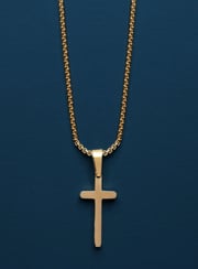 MINI GOLD CROSS NECKLACE FOR MEN