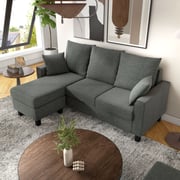 Norman Modern L-Shaped Reversible Sofa Sectional with Cushions