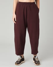 Huxley Burgundy Cotton Jersey Trousers