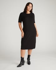 Lily Liquid Jersey Dress - Black