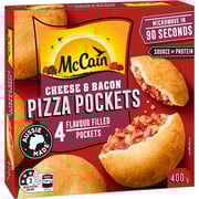 McCain Pizza Pocket Snacks Cheese & Bacon 4 pack