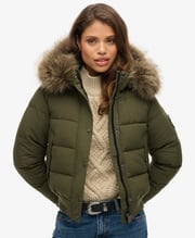 Everest Hooded Bomber Jacket | Army Khaki
