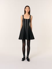 Short jacquard knit dress
