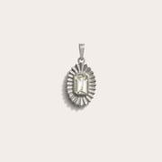 Green Amethyst Aura Pendant
