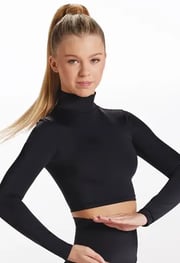 Long Sleeve Mock Neck Crop Top