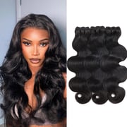 Megalook 100% Unprocessed Super Double Draw Hair 15A Grade Funmi Body Wave Human Hair 3 Bundles Deal