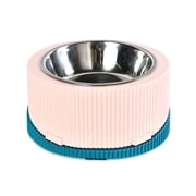 All Day 2-in-1 Slow Feed & Stainless Steel Pet Bowl Pink