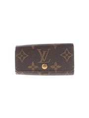 Louis Vuitton 100% Coated Canvas Brown Monogram Canvas Multicles 4 Key Ring Holder One size