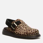 Dr. Martens Women's Jorge II Leopard Leather Mules