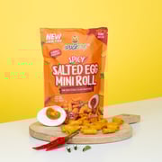 SPICY SALTED EGG MINI ROLL CHIP - 90 grams