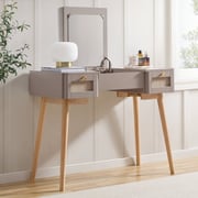 Aurelia Dressing Table Console with Mirror - Taupe