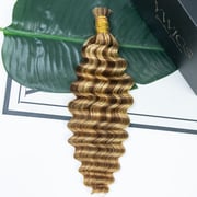 #4/#27/#30 Mix Color Blend Deep Wave Bulk Human Braiding Hair