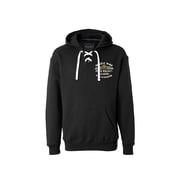 League Lace Up Hoodie | Black