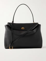 Rodeo Large Leather Tote Bag - black - One Size