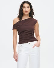Off Shoulder Tailored Blouse