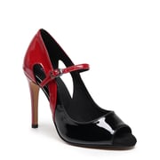 Tatti - Black and Burgundy Vegan Patent - Street Sole