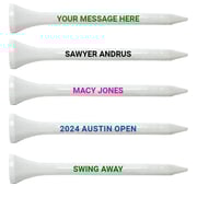 White Wood Golf Tees - 50 PACK
