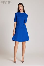 Tweed Geometric Stripe Dress