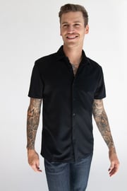 Heavyweight Knit Button Up Shirt