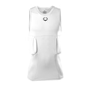 Custom Adult White Sleeveless Rib Shirt and Shields