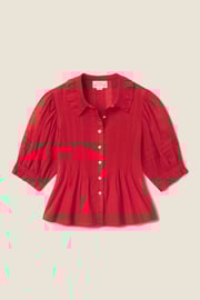 Jess Blouse Crimson Check
