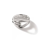 Surf Link Ring, Sterling Silver|RB901081