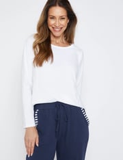 Millers Long Sleeve Ribbed Scoop Neck T-Shirt