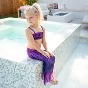 Asian Magenta Toddler Tail and Bikini Top Set