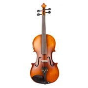 Glarry GV102 Acoustic EQ Electric Solid Wood Violin 4/4 Black Matte