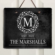 Circle & Vine Personalized Slate Plaque